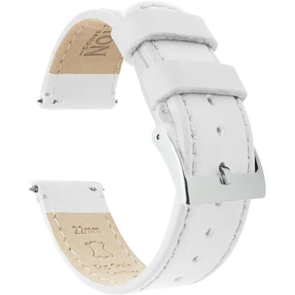 Quick Release - Top Grain Leather Watch Band Strap - Choice of Width main image 5